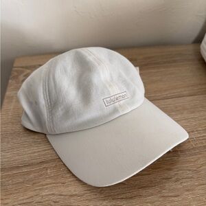 Lululemon Cream Cap with Silver Logo
